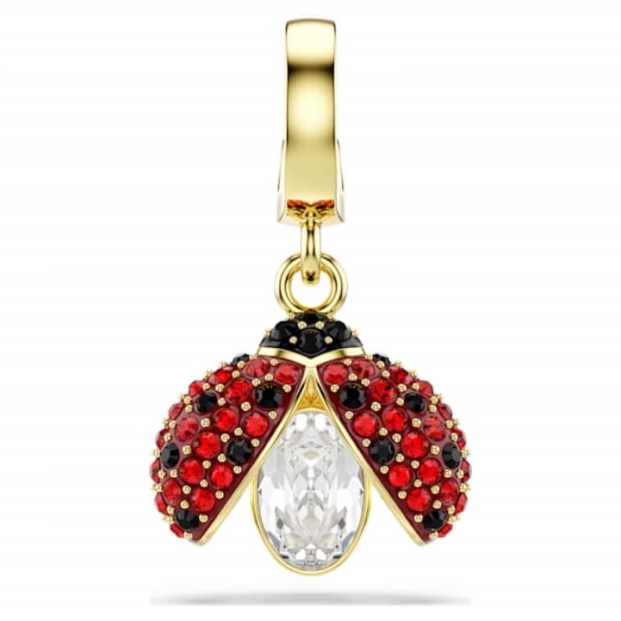 Swarovski 5743138 swarovski fashion piece - idyllia charm piccolo ladybug red/gos nuovo in scatola originale