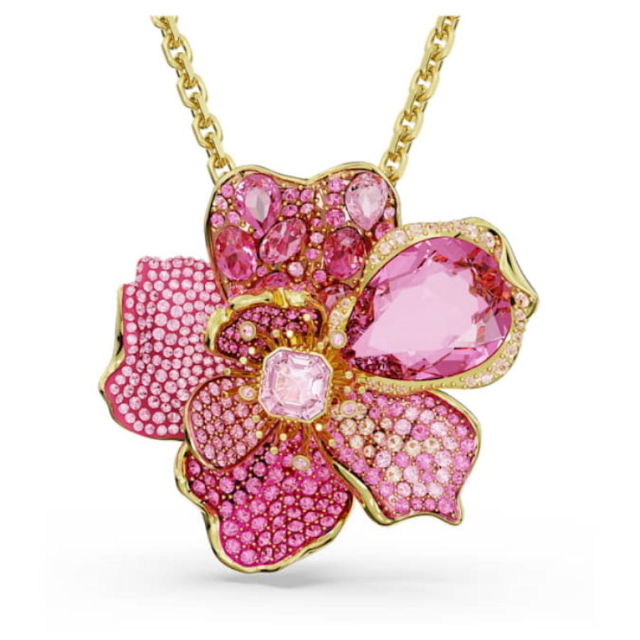 Swarovski 5652068 collana / set swarovski - collana spilla ros/gos nuovo in scatola originale