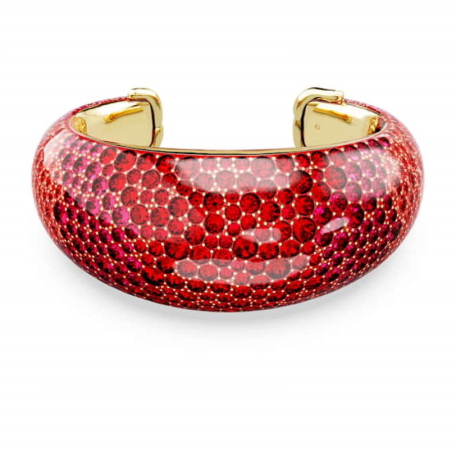 Swarovski 5751463 swarovski fashion piece - idyllia cuff red/gos l nuovo in scatola originale