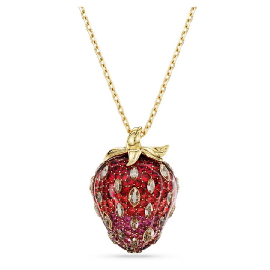 Swarovski 5742676 collana / set swarovski - pend strawberry red/gos nuovo in scatola originale