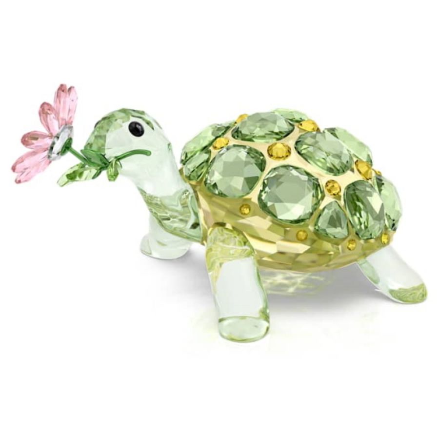 Swarovski 5721542 swarovski fashion piece - idyllia tortoise and daisy nuovo in scatola originale