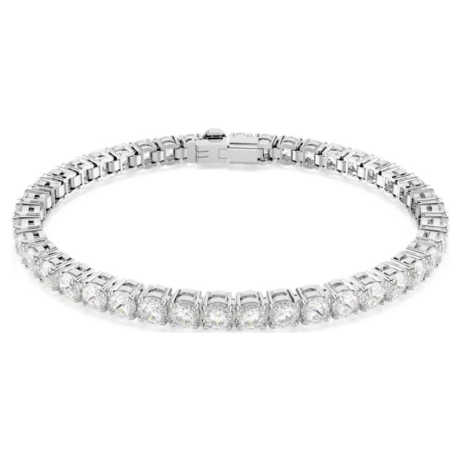 Swarovski 5648937 bracciale swarovski rigido / soft - bracciale s whi/rhs m nuovo in scatola originale