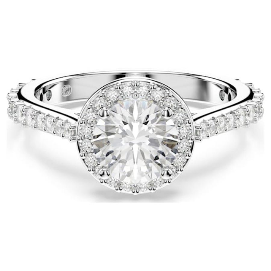 Swarovski 5717928 anello swarovski - anello rnd angelic white/rhs 58 nuovo in scatola originale
