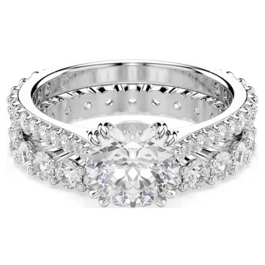 Swarovski 5649216 anello swarovski - set rings whi/rhs 52 nuovo in scatola originale