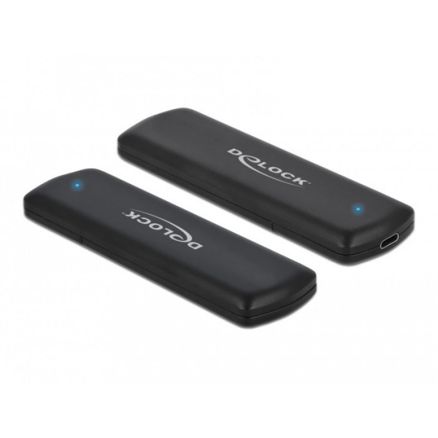 Delock 42633 contenitore di unità di archiviazione box esterno ssd nero m.2