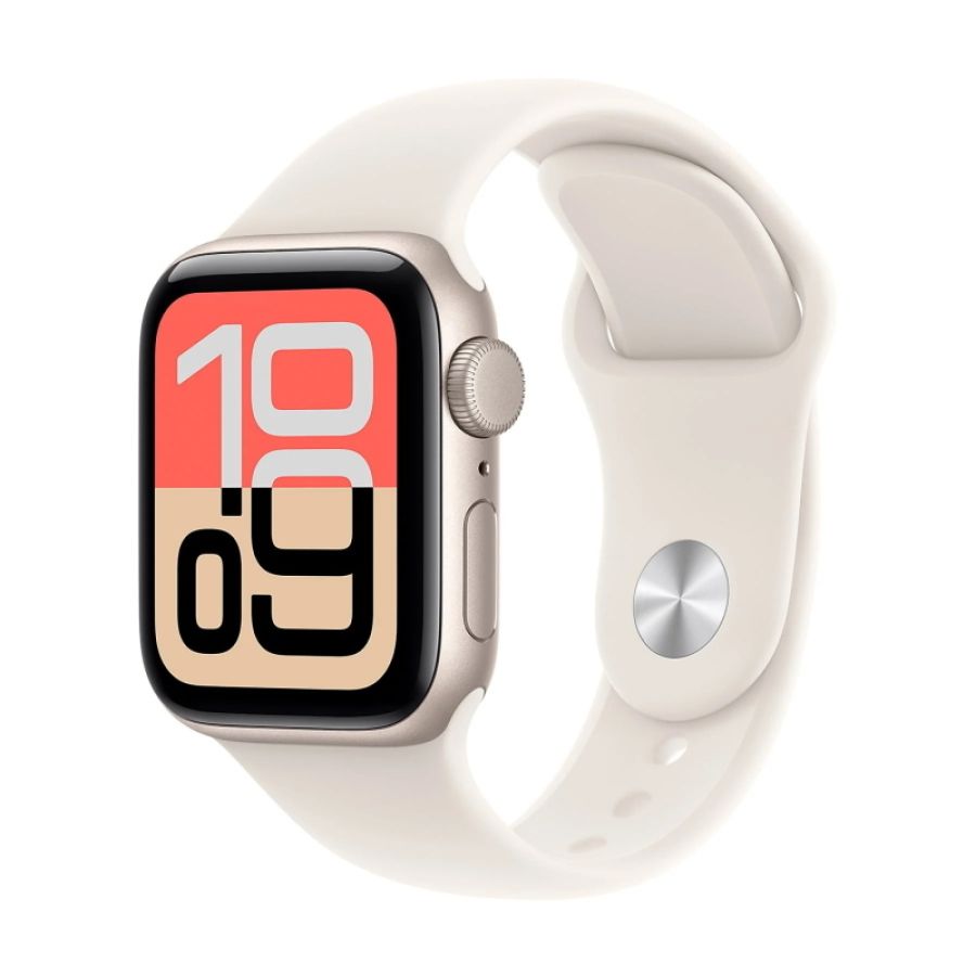 Apple watch se 3gps 40mmstarlight aluminium case with starlight sport band - s/m