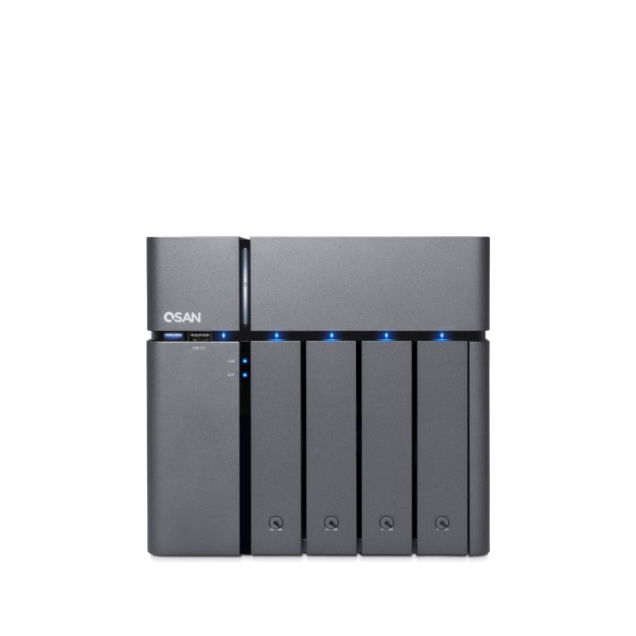 Qsan xcube nas 4hdd+1 tower 4 +1 bay with intel celeron 2.9 ghz dual-core cpu, 8gb ddr4 ram - xn5004t