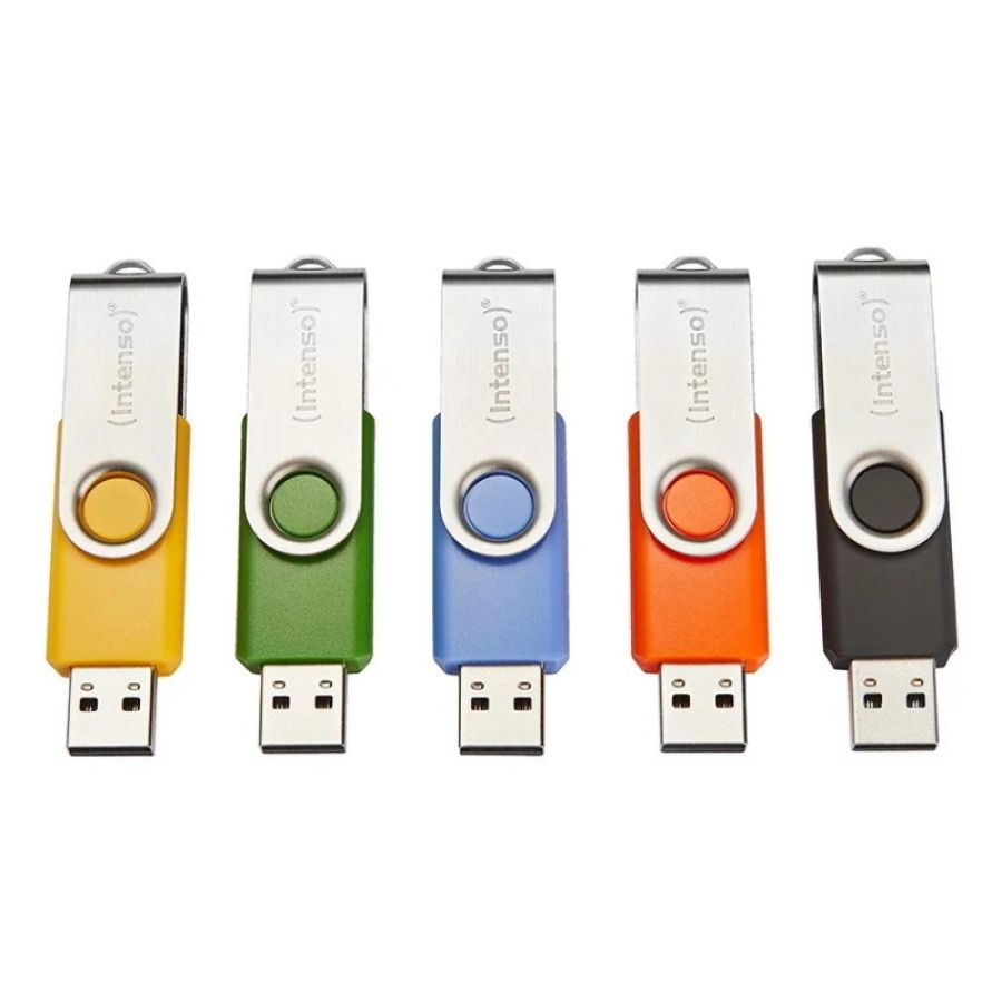 Intenso basic line unità flash usb 16 gb usb tipo a 2.0 nero, blu, verde, arancione, giallo