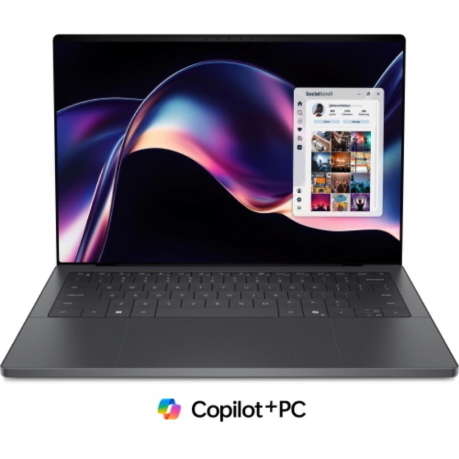 Dell xps 14 da14260 copilot+ pc 14 2.8k oled touch screen intel core ultra x7 358h ram 32gb-ssd 1tb nvme-intel arc graphics b390-wi-fi 7-win 11 prof (vpytn)