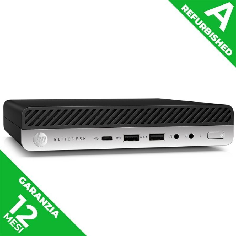 Hp elitedesk 800 g5 dm (refurbished) - pc desktop mini - cpu intel i5 g8 - ram 16gb - ssd 512gb - w11p - 1y