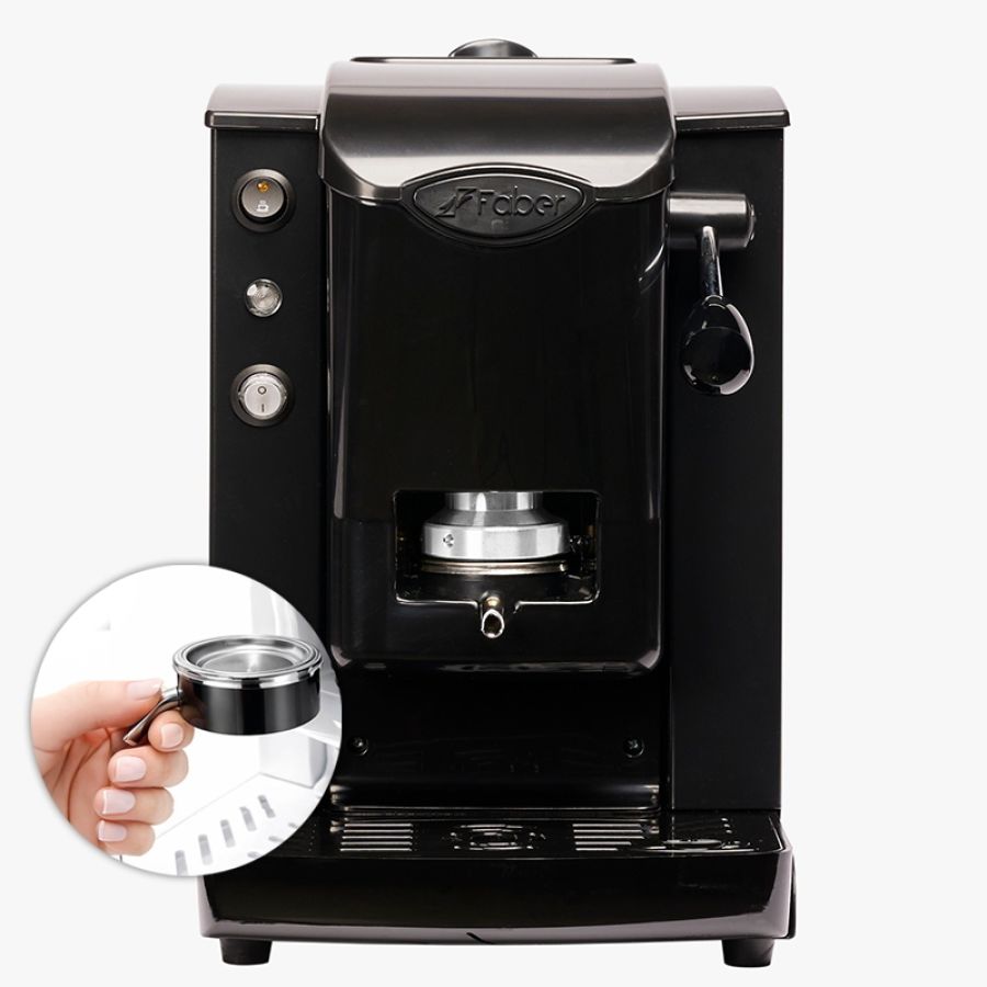 Faber slot plast lite2.1 nero (spnernlt2.1) - macchina caffe a cialde - 95 gradi - portacialde estraibile