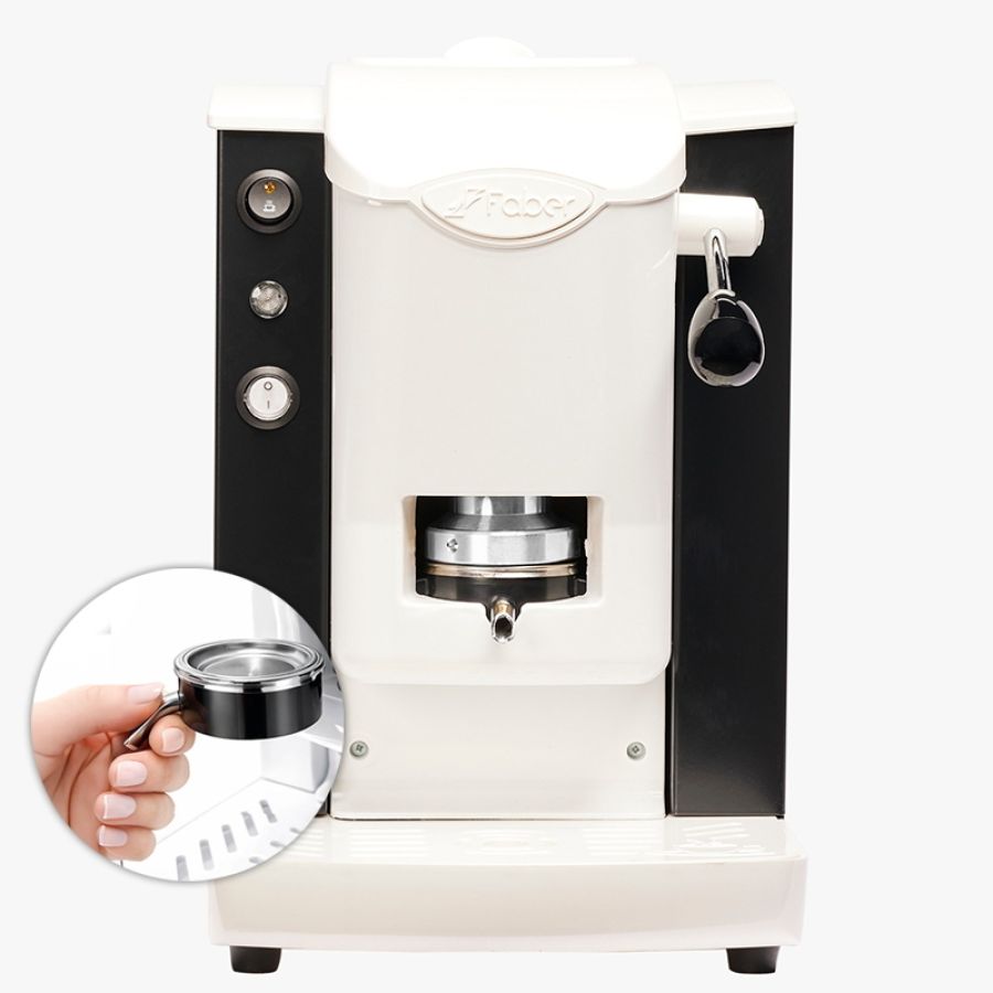 Faber slot plast lite2.1 nero bianco (spnerblt2.1) - macchina caffe a cialde - 95 gradi - portacialde estraibile