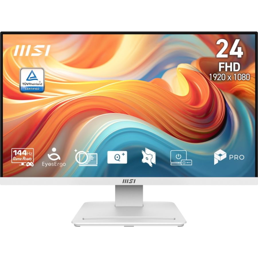Msi pro mp241w e14v monitor pc 60,5 cm (23.8\) 1920 x 1080 pixel full hd lcd bianco