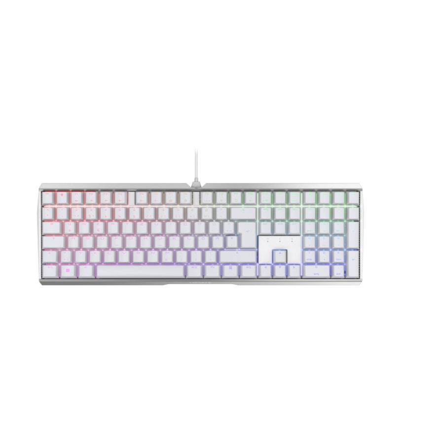 Cherry mx 3.0s rgb tastiera giocare usb qwertz tedesco bianco