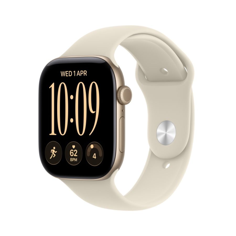 Apple watch series 12 gps 46mm light gold aluminium gehÃ¤use mit sand sport band - m/l