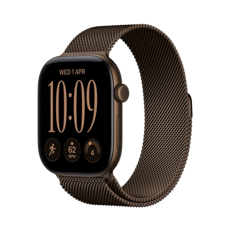 Aw s12 gps 46mm dark bronze alum case with dark bronze milanese loop - m/l