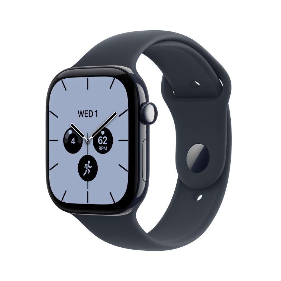 Aw s12 gps+cell 46mm night blue ceramic case with navy blue sport band - s/m
