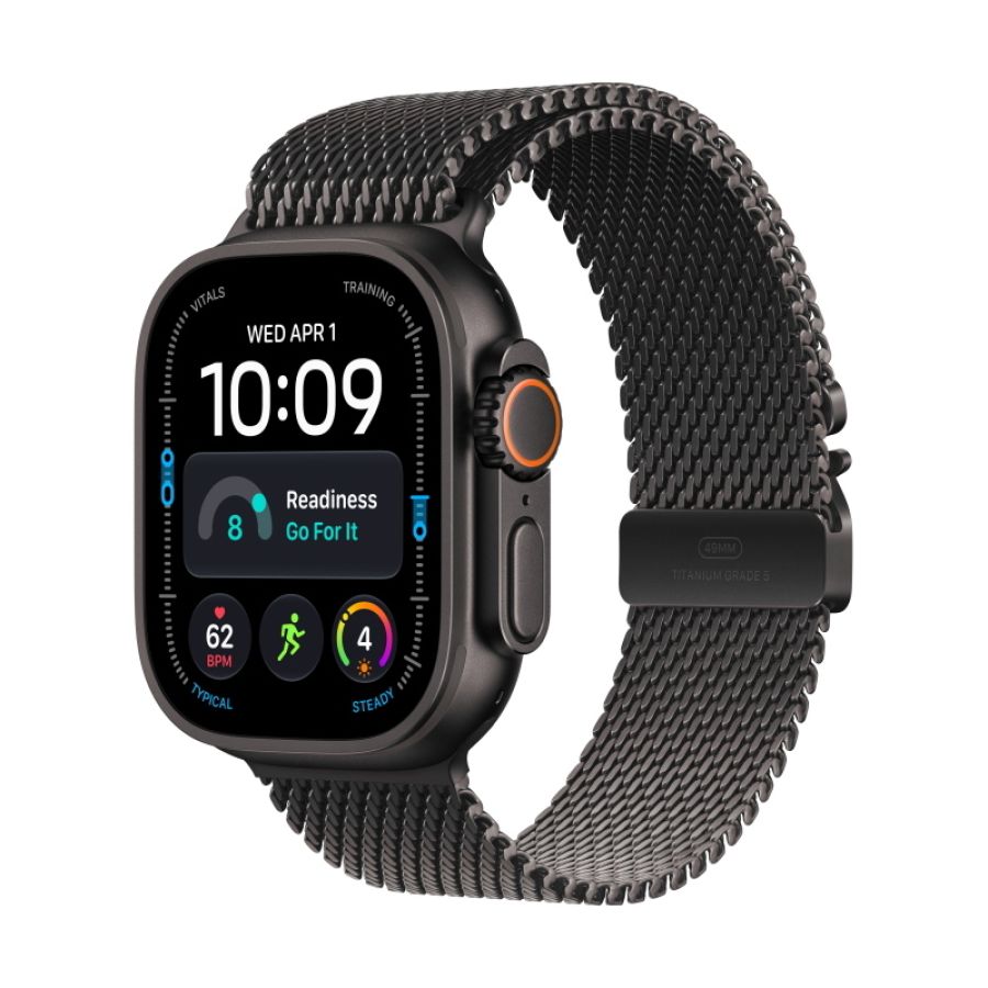 Aw ultra4 gps+cell 49mm black tit case with black tit mil loop-s