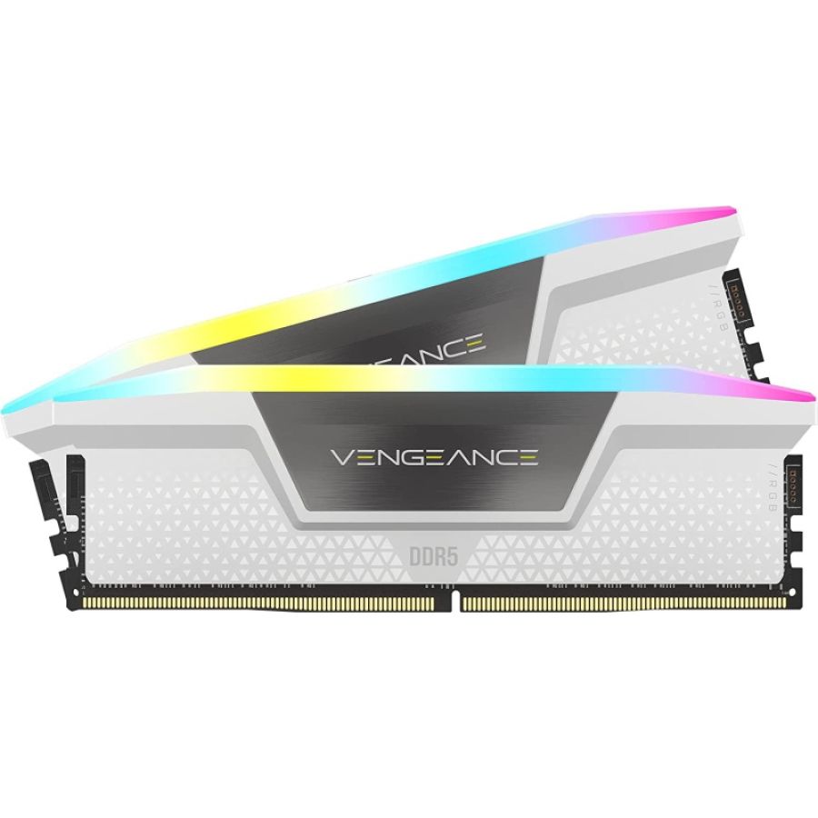 Corsair cmh32gx5m2b5200c40w vengeance rgb 32gb kit 2x16gb ddr5 5200mhz cl40 white - memorie ram