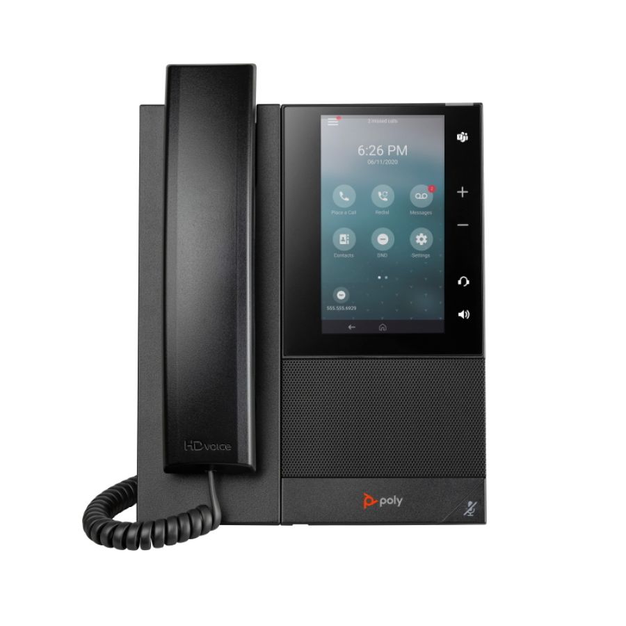 Poly telefono multimediale aziendale ccx 505 con open sip e abilitato per poe