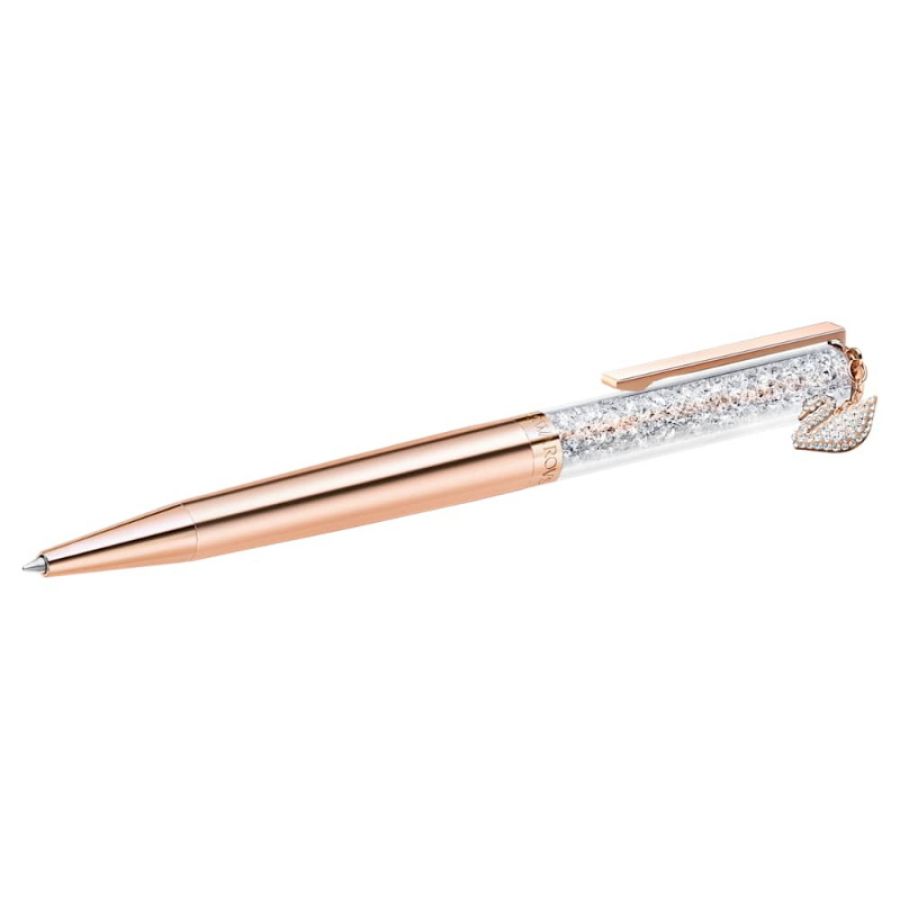 Swarovski 5479552 penna a sfera crystalline, cigno, tono oro rosa, placcato color oro rosa di swarovski originale