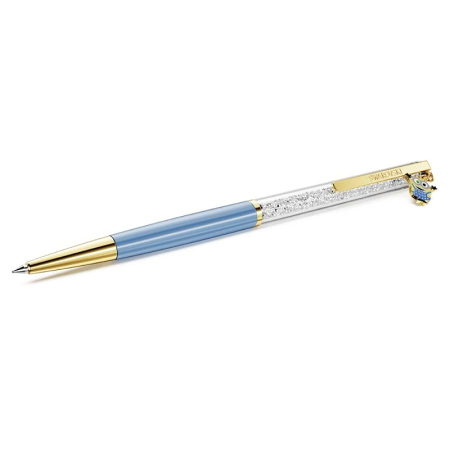 Swarovski 5744245 penna a sfera crystalline, minions, blu, placcato color oro di swarovski originale