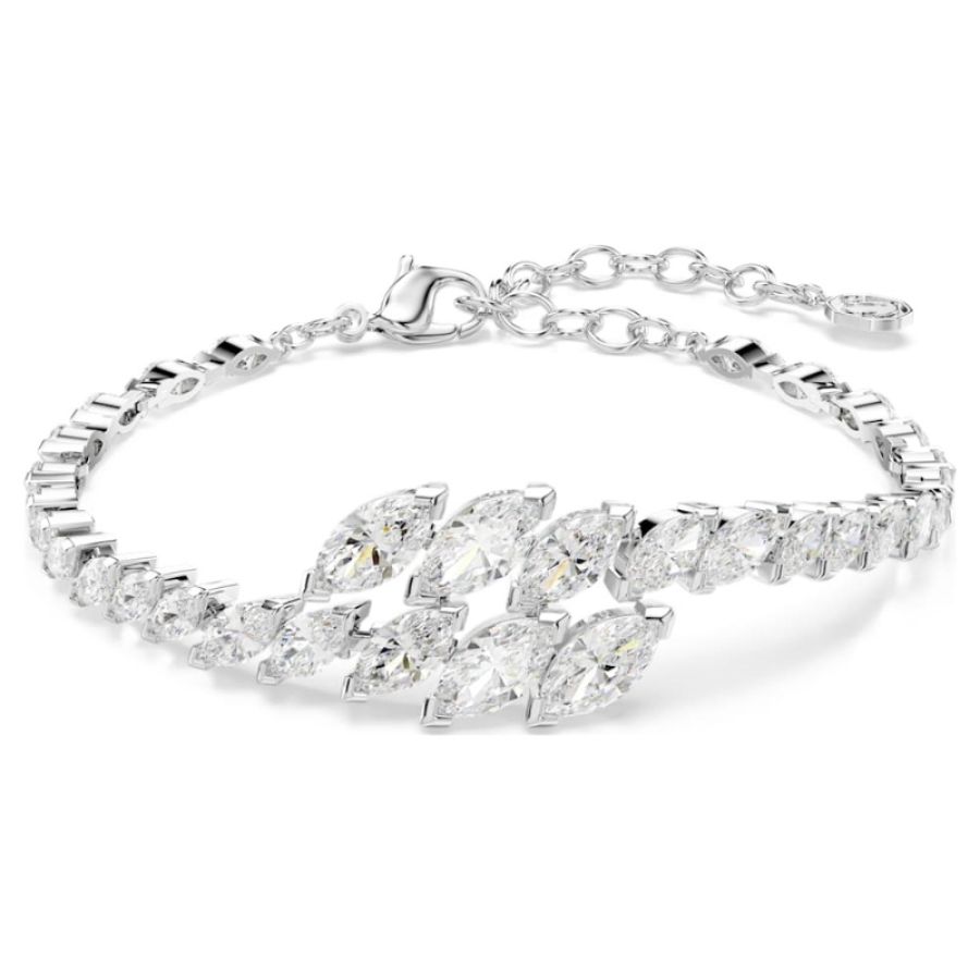 Swarovski 5748014 braccialetti /tto mesmera, taglio marquise, bianco, placcato rodio di swarovski originale