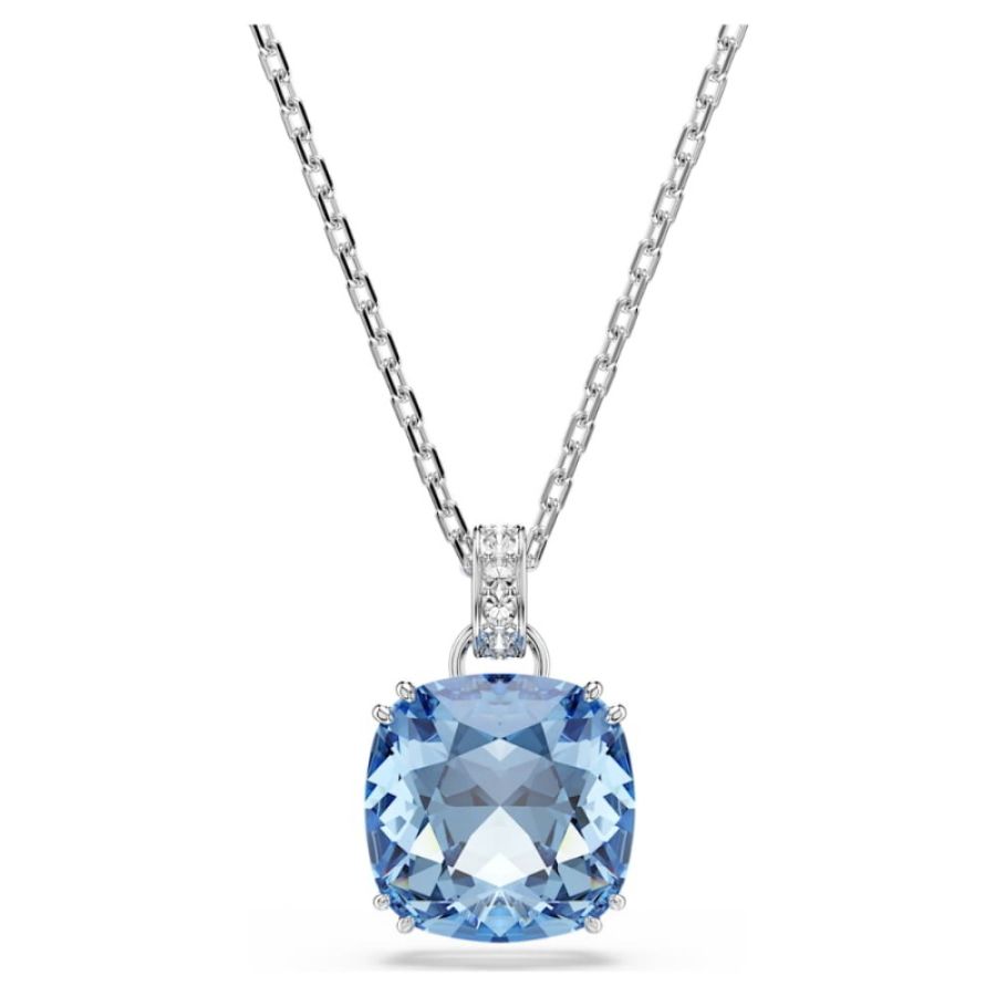 Swarovski 5760057 pendente millenia, taglio cushion, blu, placcato rodio di swarovski originale