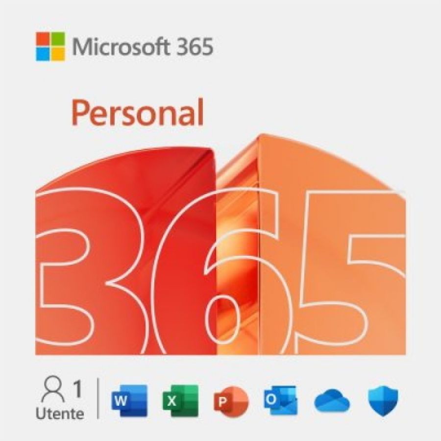 Microsoft sw ms office 365 personal 12m fy25h2 medialess win/mac