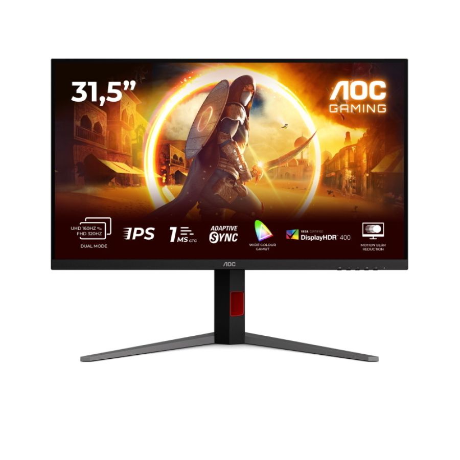 Aoc g4 u32g4u monitor pc 80 cm (31.5\) 3840 x 2160 pixel 4k ultra hd nero, rosso