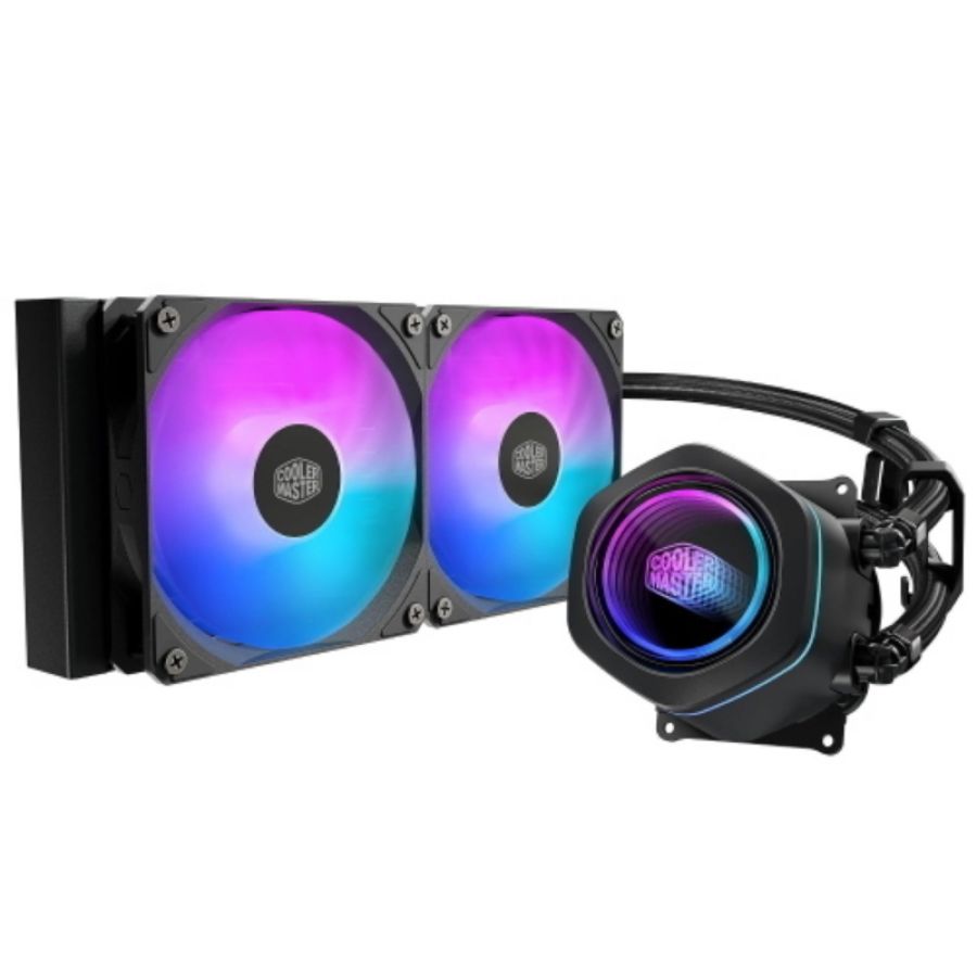 Cooler master masterliquid core nex 240 argb dissipatore a liquido 2 ventole lga1851-1700-1200 am5-am4 nero