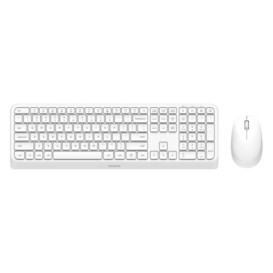 Tastiera philips usb combo + mouse retail spt6307w/34 wireless bianca
