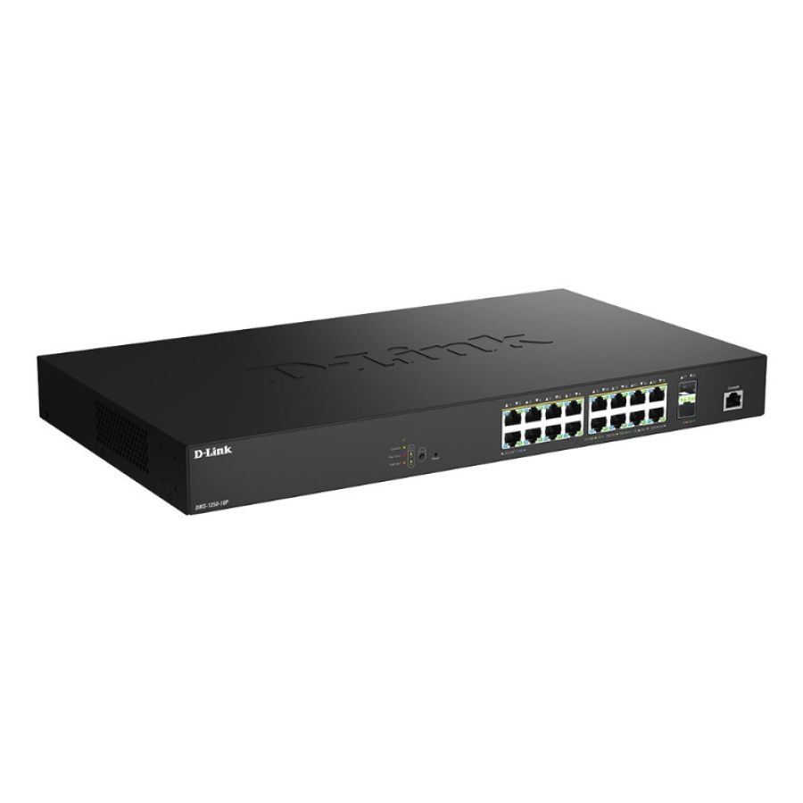 D-link dms-1250-18p/e switch di rete gestito l2 2.5g ethernet (100/1000/2500) supporto power over ethernet (poe) nero