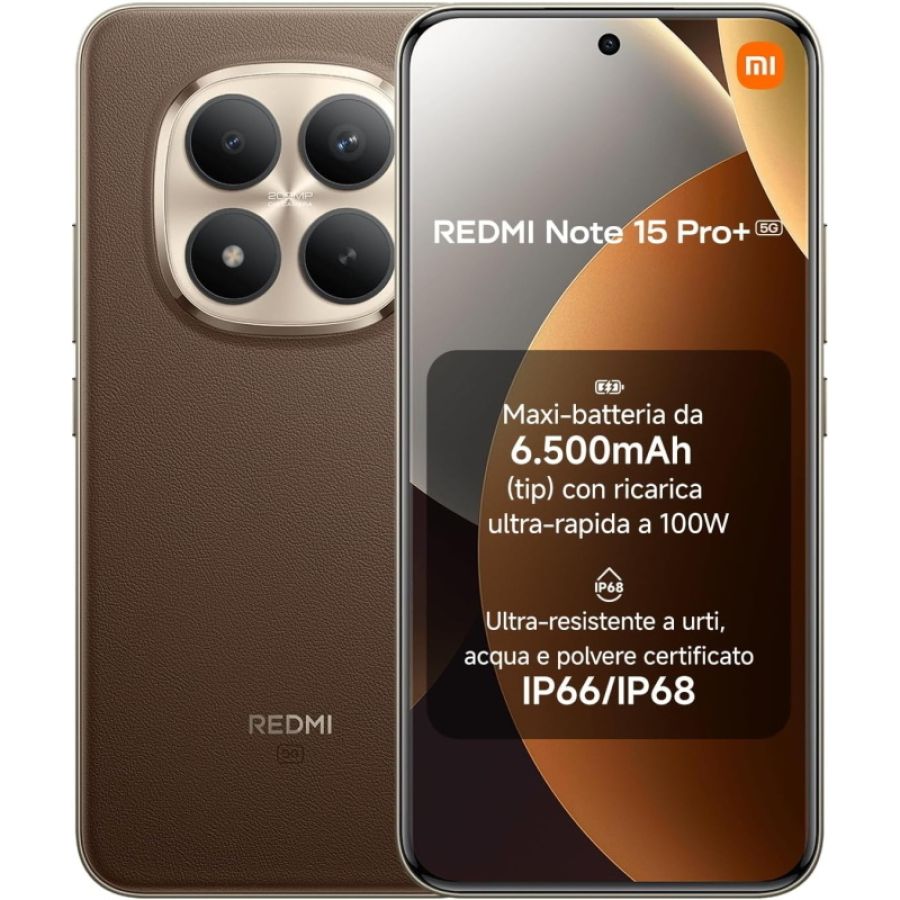 Xiaomi redmi note 15 pro plus 5g 8/256gb mocha brown dual sim - (garanzia italia - no brand)