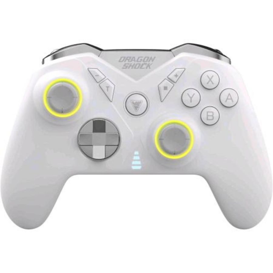 Dragonshock nebula pro controllore wireless compatibile con nintendo switch - switch lite - switch oled - ps3 - pc - android bianco