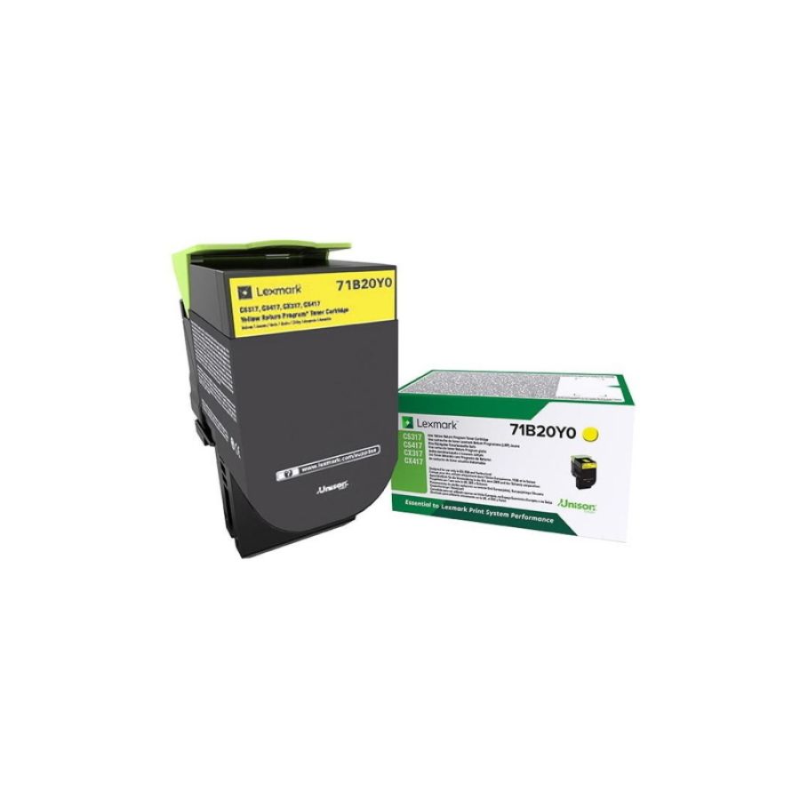 Lexmark 71b20y0 cartuccia toner 1 pz originale giallo