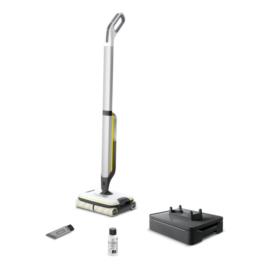 KÄrcher fc 7 cordless scopa elettrica batteria bagnato senza sacchetto nero, bianco, giallo 2,85 ah