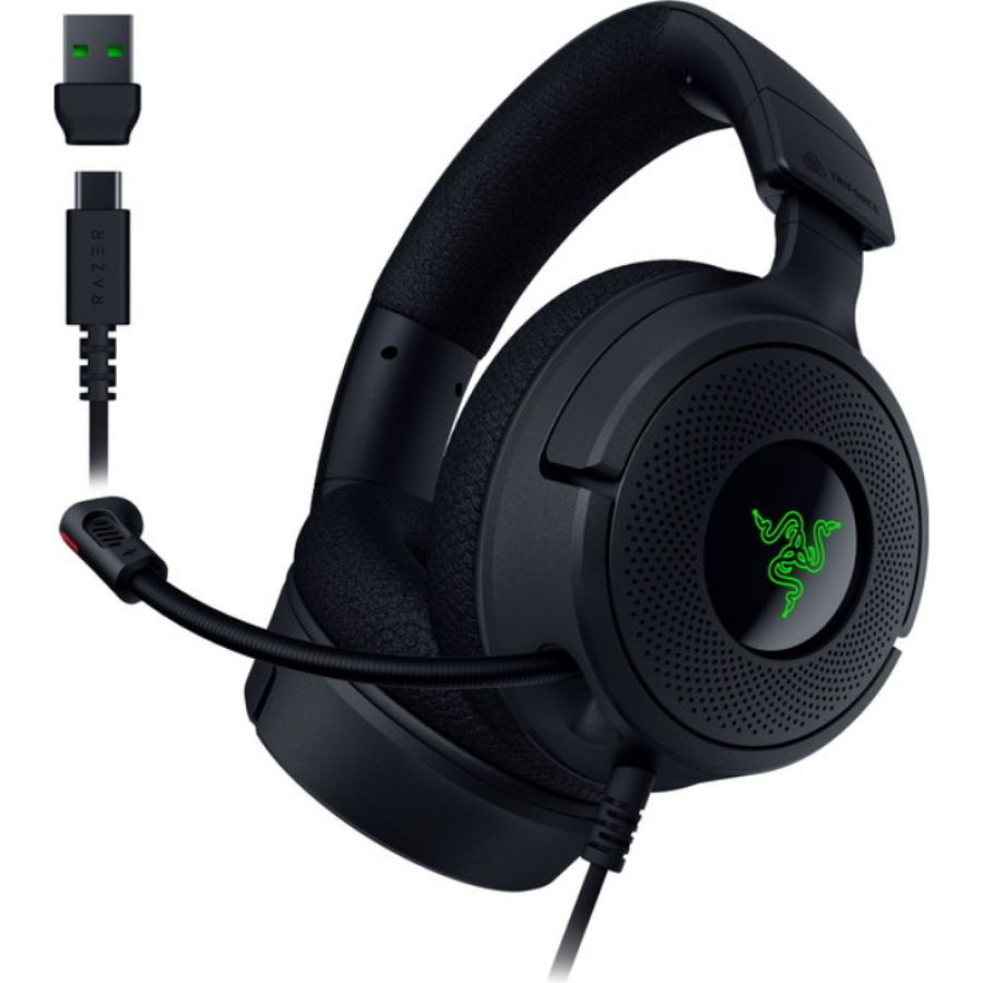 Razer kraken v4 x auricolare cablato a padiglione gaming usb type-c / usb type-a nero