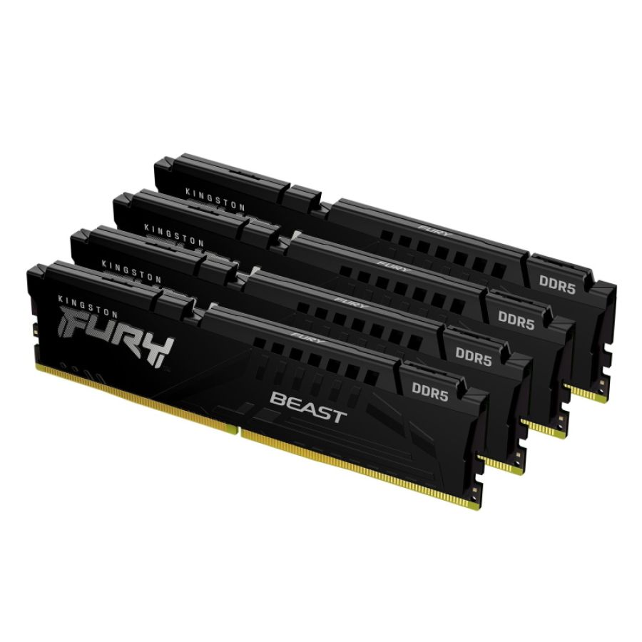 Kingston technology fury beast 64 gb 6000 mt/s ddr5 cl40 dimm (kit da 4) black xmp
