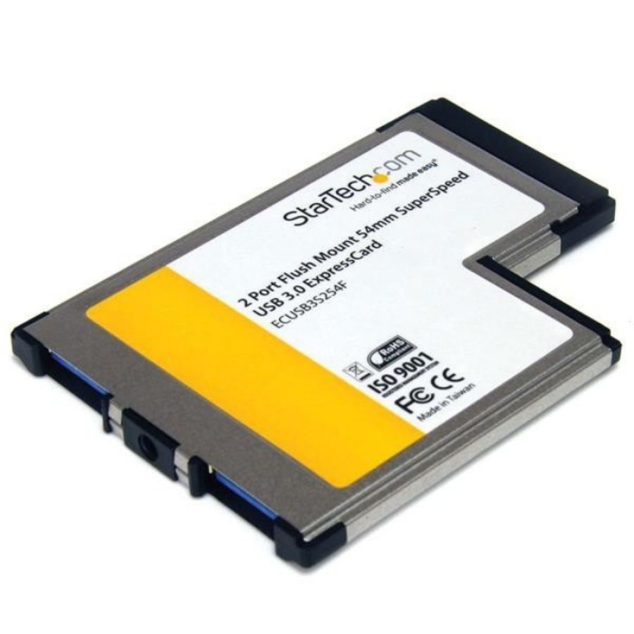 Startech.com adattatore scheda expresscard superspeed usb 3.0 da 54 mm a scomparsa a 2 porte con supporto uasp