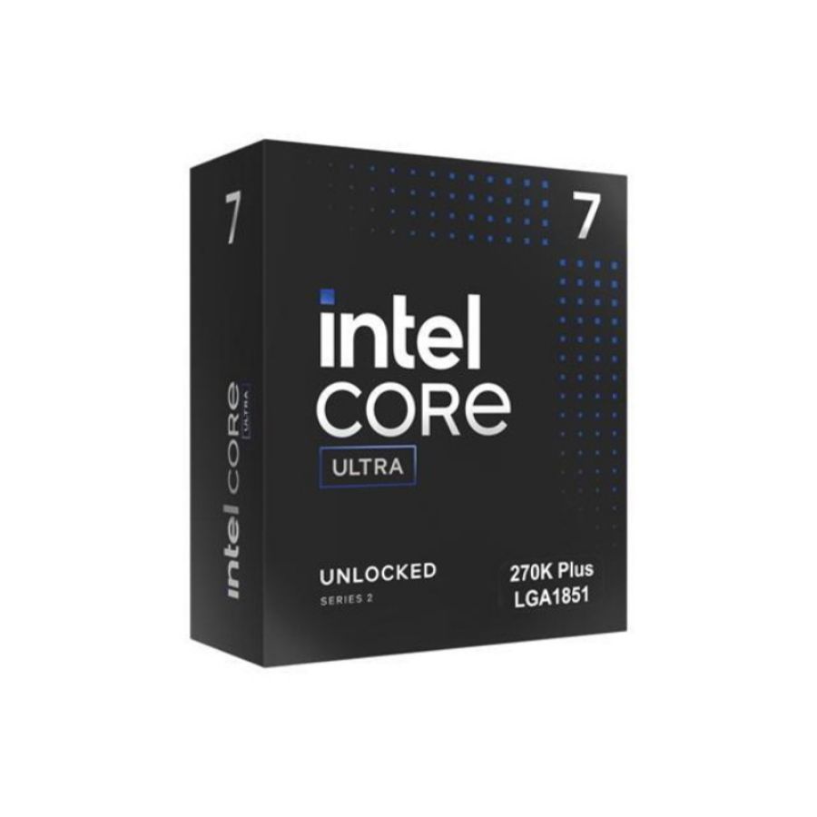 Intel cpu ultra 7, 270k plus, lga 1851, 3,75ghz 24 core, 40 mb cache, 125w, graphic, no fan