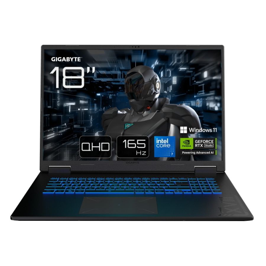 Gigabyte gaming a18 pro dyjg3debc4sh laptop intel core 7 240h computer portatile 45,7 cm (18\) wqxga 32 gb lpddr5x-sdram 1 tb