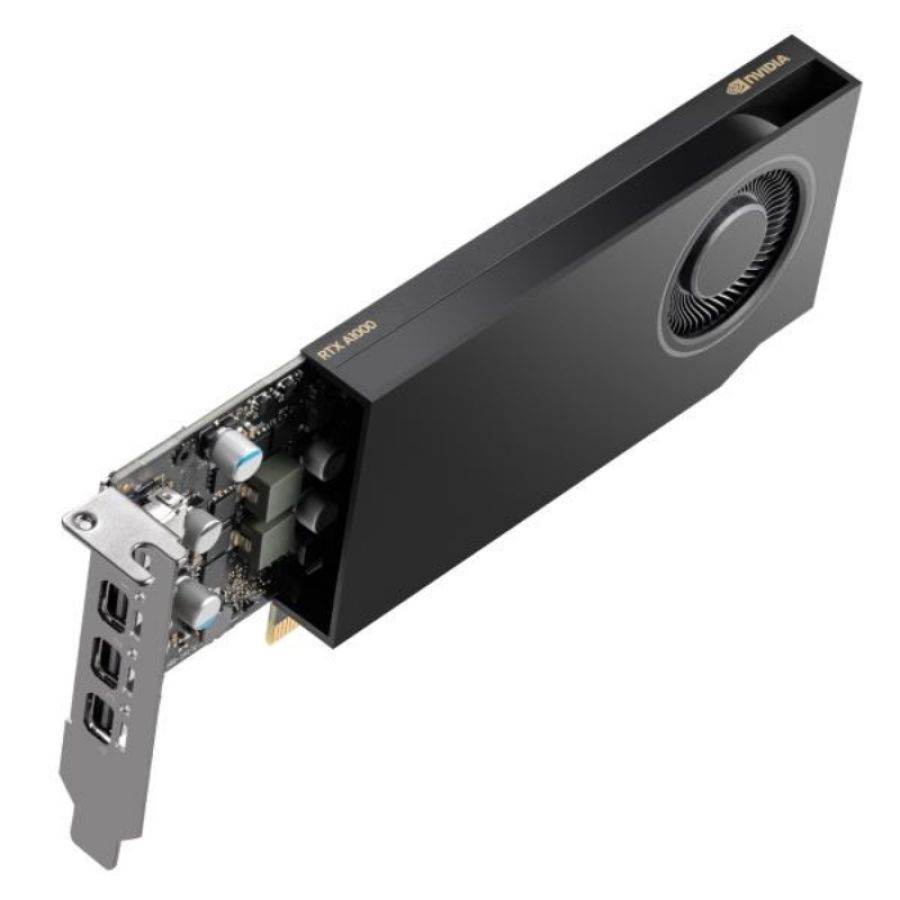 Hp vga quadro rtx a1000, 8gb gddr6, pcie 4.0x8, mini bracket, 4x mdp, staffa sff, low profile