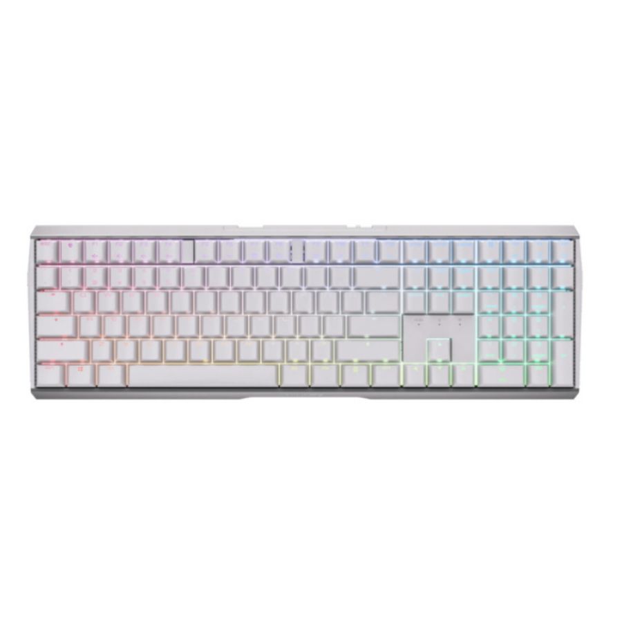 Cherry mx 3.0s wireless tastiera gaming rf senza fili + bluetooth qwertz tedesco bianco