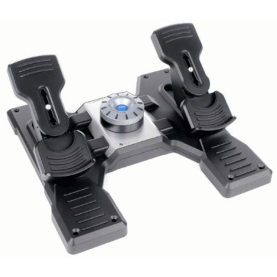 Logitech g flight rudder pedals nero, argento usb 2.0 simulazione di volo analogico/digitale pc