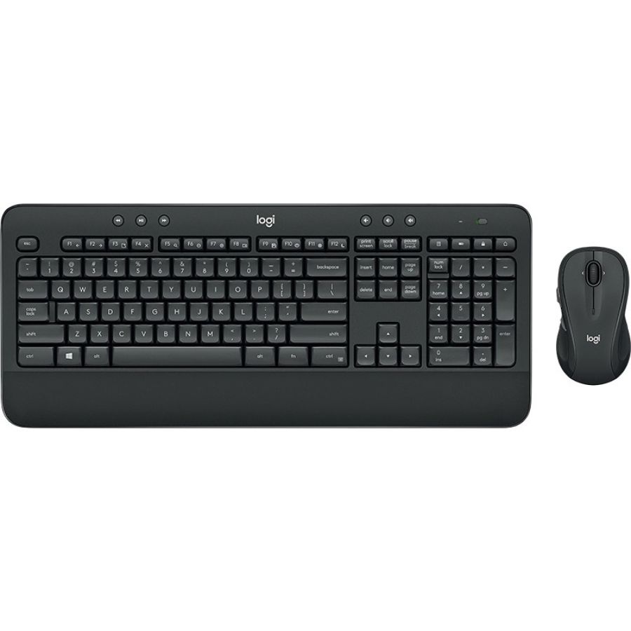 Logitech advanced mk545 tastiera mouse incluso rf wireless qwerty us international nero