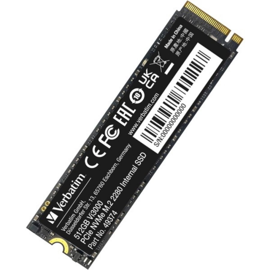 Verbatim ssd interno vi3000 512gb m.2 pci-e r/w 3300/3300 gen 3x4