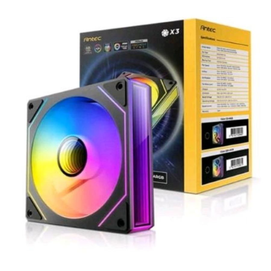 Antec vision 120r argb kit 3 ventole 120mm pwm nero