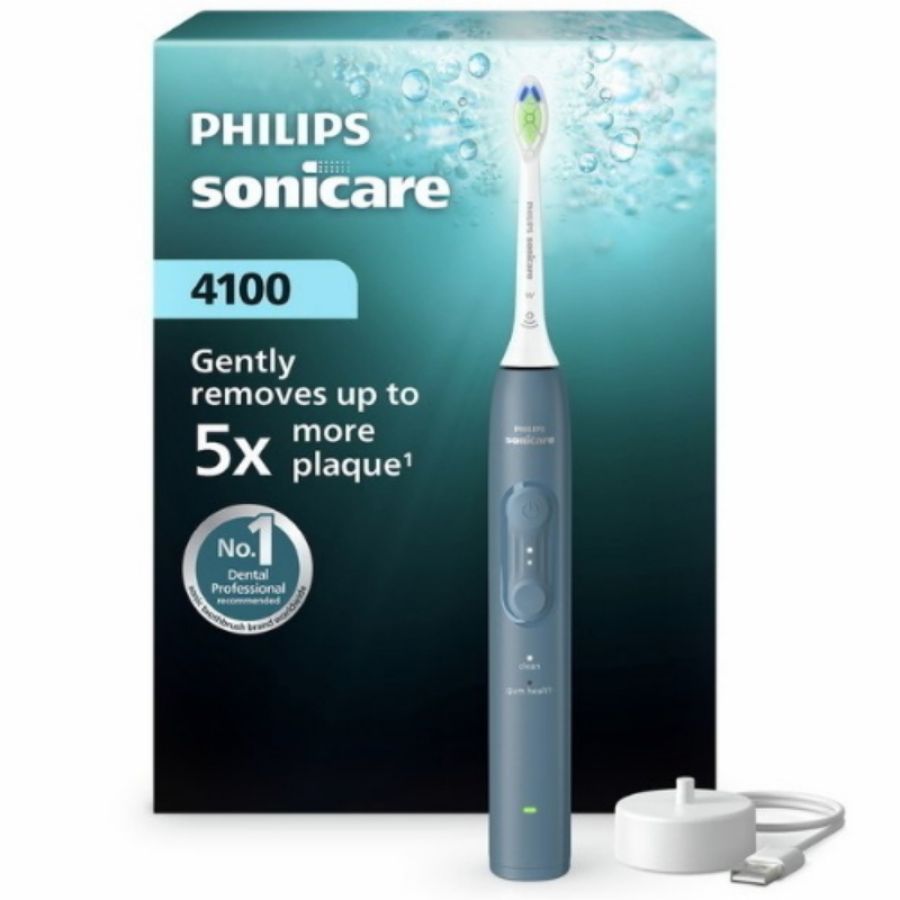 Philips sonicare 4100 series spazzolino da denti elettrico ricaricabile blu