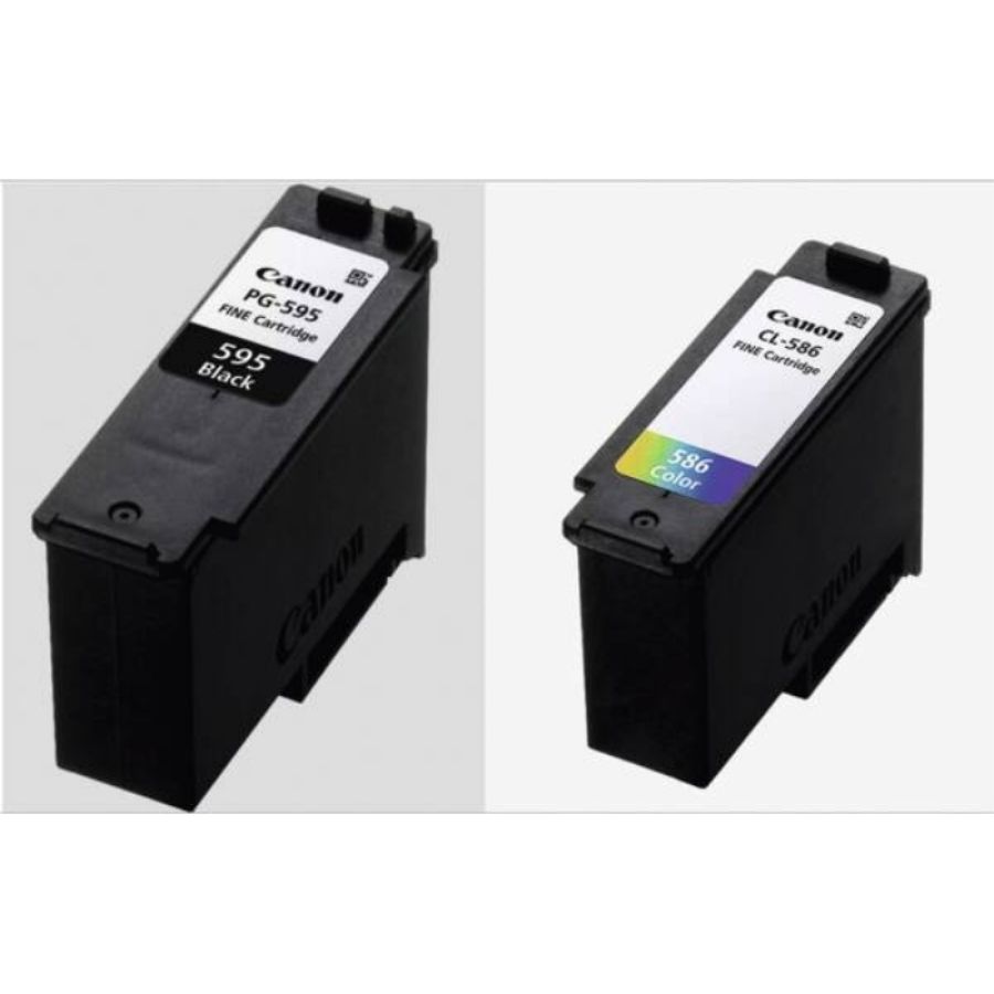 Canon pg595/cl586 pvp cartuccia d\`inchiostro 2 pz originale nero, ciano, magenta, giallo